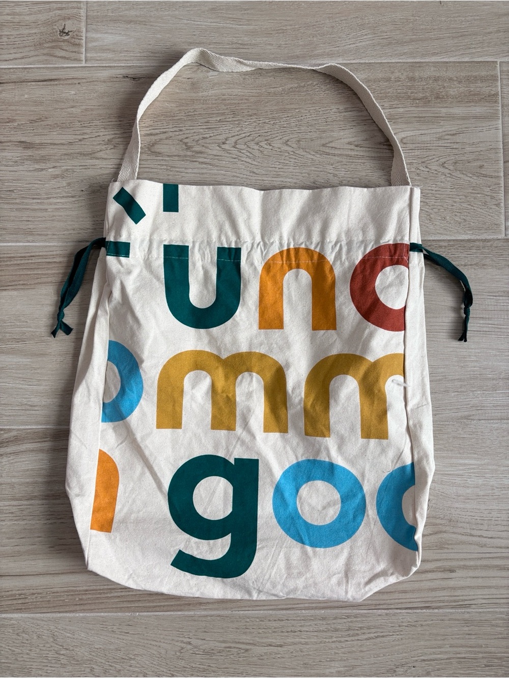 Uncommon Goods Large Canvas Tote Bag Beige
